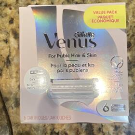 90343556 Gillette Venus For Pubic Hair And Skin Refill Cartridges Pink 6 Count