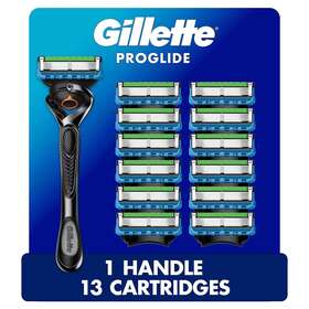 90432283 Gillette Proglide Mens Razor Handle 13 Cartridges