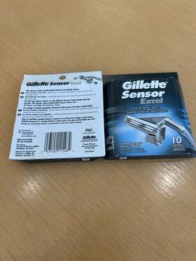 90654556 Gillette 2 Sensor Excel Stainless Steel Razor Blades For Men 20 Cartridges