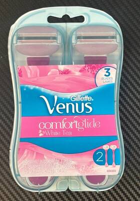 90903858 Gillette Venus Comfortglide Disposable Razors For Women 2 Count White Tea