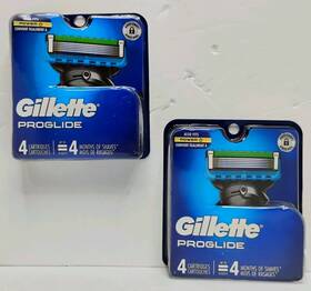 91262551 Gillette Proglide 2 Packs Mens Razor Blade Refills New Sealed 8 Cartridges