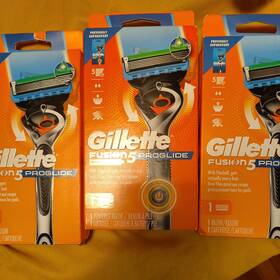 91289581 Gillette Lot Of 3 New Fusion 5 Proglide 1 Razor Handle Cartridge