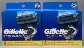 91323098 Gillette 2 Pack Proglide Chill Mens Razor Blade Refills 16 Cartridges Total