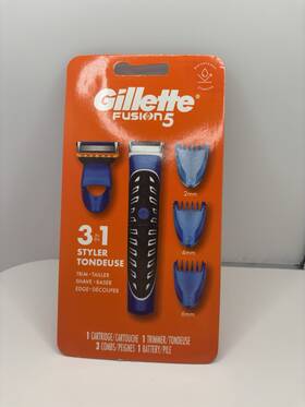 91339288 Gillette Styler 3-in-1 Trimmer Razor Kit Waterproof Shave Edge New Sealed