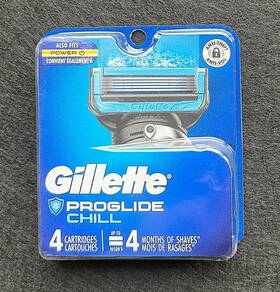 91370507 Gillette Brand New Proglide Chill Razor Blade Refills 4 Cartridges