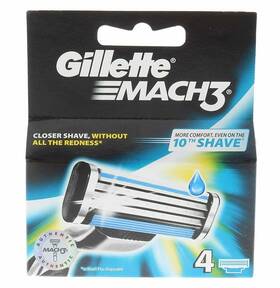 91743425 Gillette G Llette Mach 3 Razor Refill Cartridges 4 Count