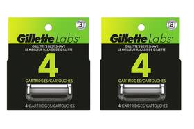 92698143 Gillette Labs Mens Razor Blade Refills 2 - 4 Packs Total 8 Cartridges