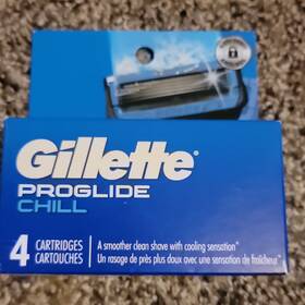 C016055 Gillette Proglide Chill 5-blade Refill Cartridges 4 Pack Stainless Steel