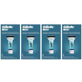 Gill665989-4 Gillette Pack Of 4 New Treo Caregiver Razor With Built-in Shave Gel 8 Ct
