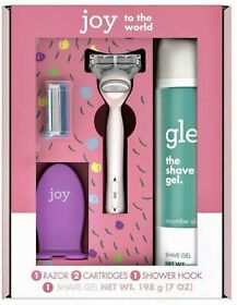 Gillette Glee Womens 5 Blades Razor Shave Care Gift Set Pink And 2 Refills