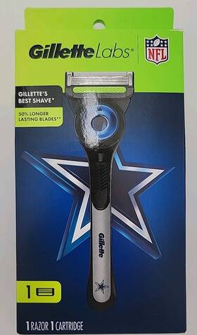 Gva19dg8.5c5012 Gillette Labs Official Cowboys Licensed Razor For Men 1 Handle Blade Refill