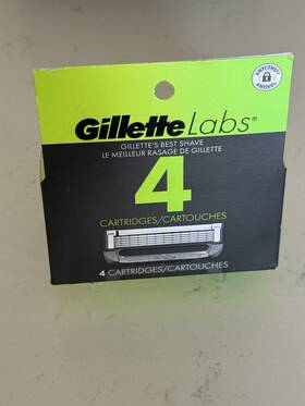2112699 Gillette Labs Razor Blade Refill Cartridges 4 Pack Stainless Steel 5 Blades Men