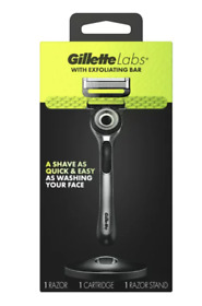 990002874 Gillette Labs With Exfoliating Bar Mens Razor And Travel Case 6 Ct Blade Refills