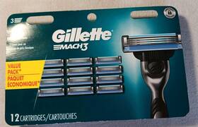 Mach3 Gillette M010 Men S Razor Blade Refills - 12 Count