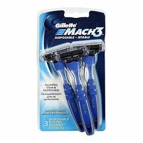 Pr04472 Gillette Mach3 Mens Disposable Razors Smooth Comfortable Shave 3 Ct Pack Of 12