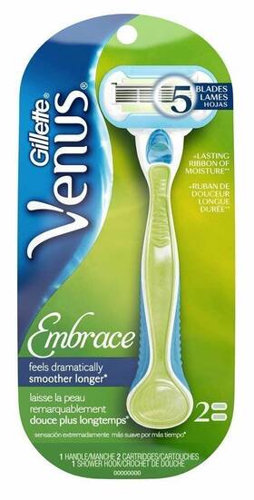 Pr09896 Gillette Venus Womens Razor Blades Refill Embrace Smooth Green 2ct Pack Of 6