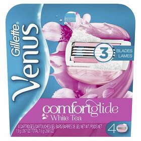 Pr30102 Gillette Gilette Venus Comfortglide White Tea Womens Razor 3 Blades 4 Count Pack Of 2