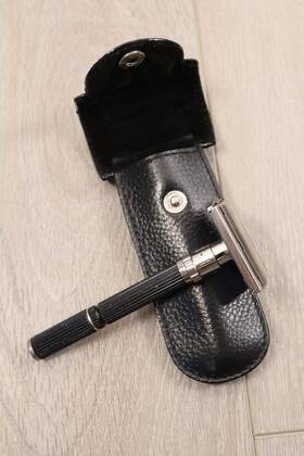 Rr1wc Gillette Super Adjustable Black Beauty Double Edge Razor Near Mint Smooth Shaving Vintage