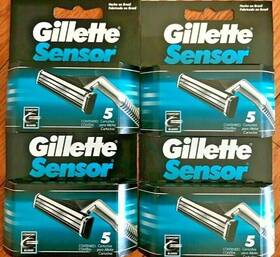 4095852 Gillette Sensor 20 Regular Shaver Razor Blade Refill Cartridges