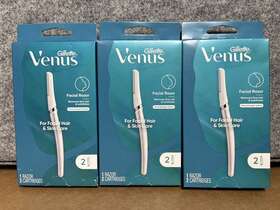 Gillette Venus 047400683136 Facial Razor Exfoliating Dermaplaning Tool For Face 3 Packs X 2ct Gillette Venus 047400683136 Facial Razor Exfoliating Dermaplaning Tool For Face 3 Packs X 2ct