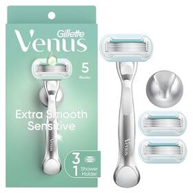 Gillette Venus 047400696754 Extra Smooth Sensitive Womens Razor With Reusable Handle 3 Razo