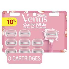Gillette Venus 047400699045 Comfortglide White Tea Womens Razor Blades With Built-in Shave Gel Bar
