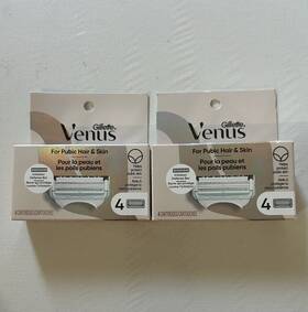 21091887 Gillette Venus 2x Pubic Hair And Skin Refill Cartridges Women 4 Count Each