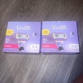 21195173 Gillette Venus Extra Smooth Contour 5 Blade Razor Refills 6 Cartridges For Women