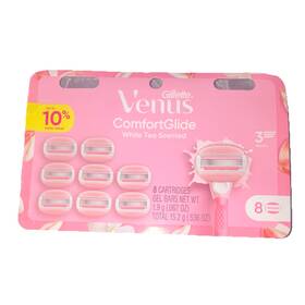 21245134 Gillette Venus Comfortglide White Tea Scented Razor Refills 3-blade 8 Pack