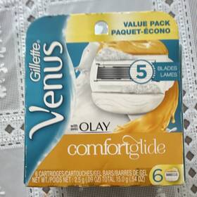 4740065201 Gillette Venus Comfortglide With Olay 5-blade Refill Cartridges 6 Pack