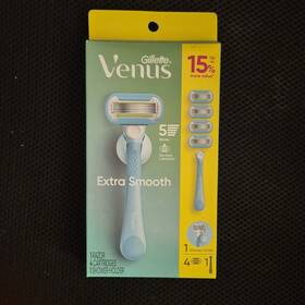5167a17400 Gillette Venus Extra Smooth Razor Kit 5-blade 4 Cartridges Shower Holder