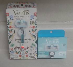 Gillette Venus 5269117401 Extra Smooth Sensitive Rifle Paper Co. 5-blade Refills 4ct