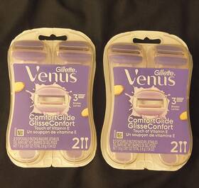 70702363 Gillette Venus Comfortglide Disposable Razors 3 Blades Vitamin E 2 Pack