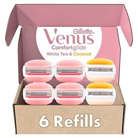 Gillette Venus Womens Razor Blade Refills Comfort Glide White Tea 4