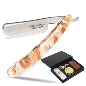 Gold Dollar 708214181934 Straight Razor Shaving Kit Acrylic Handle Retro For Men