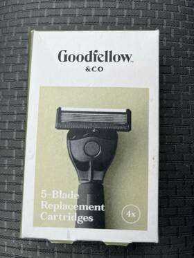 30495 Goodfellow & Co And 5-blade Diamond-coated Refill Cartridges 4 Pack Black