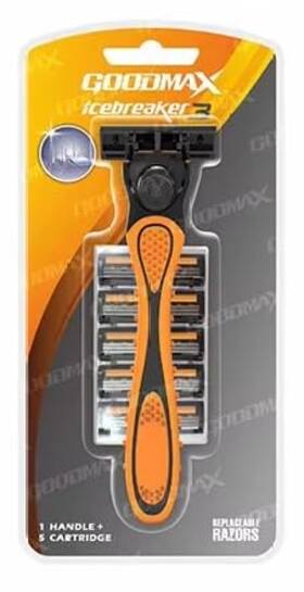 Pmr001-sl6023 Goodmax Icebreaker 3 Triple Blade Razor For Men 1 Count Pack Of 7 Orange