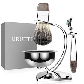 Grutti 191868167506 Luxury Safety Razor Shaving Kit For Men With Bowl Brush Sha