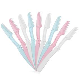 5243biqa6248 Guduling 9pcs Dermaplane Razors Brow 1 Count Pack Of 9 Pink White Blue
