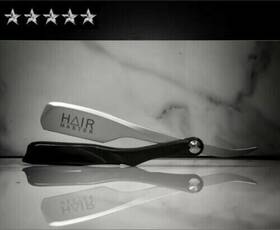 Rt12000 Hair Master Straight Polished Exposed Shaving Barber Razor Black