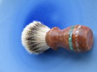 Lay-23 Handmade Burl Inlay-23mm Newzeakabd Shaving Brush Abalone Corrugata Wood