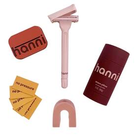 Hanni 860006420628 Shave Starter Set Saftey Razor With Blades And Shaving Gel Unisex Gro