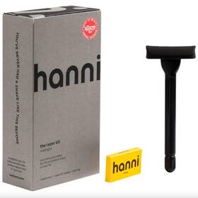 Hanni 860006420680 The Weighted Metal Razor Kit With 5 Blades Midnight Black Best Shave New Hanni 860006420680 The Weighted Metal Razor Kit With 5 Blades Midnight Black Best Shave New