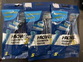 Haowell 970897023557 Howell Champion 3 Triple Blade Razor - 5pcs 3pk