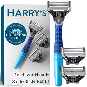 Harrys 313053066054 Shaving Kit For Men - Razor Handle And 3 Blade Refill Cartridges