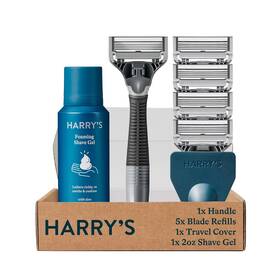 Harrys 445004238296 Razors For Men 1 Handle Charcoal And 4 Razor Blade Refills With Germa