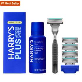 Harrys 705353048814 Plus Shaving Kit For Men - Premium Handle 5 Razor Blade Cartridges 2