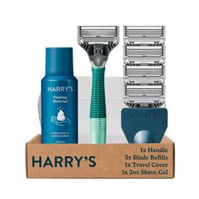 Harrys 810006471311 Razors For Men - Mens Razor Set With 5 Blade Refills Travel B