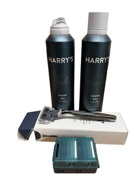 Harrys 810006471731 New In Box Razor Blades Handle With 5 Cartdriges And 2 Shave Gel