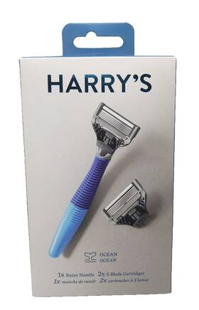 Harrys 810006471748 Ocean Mens Razor Includes 1 Handle And 2 - Blade Cartridges